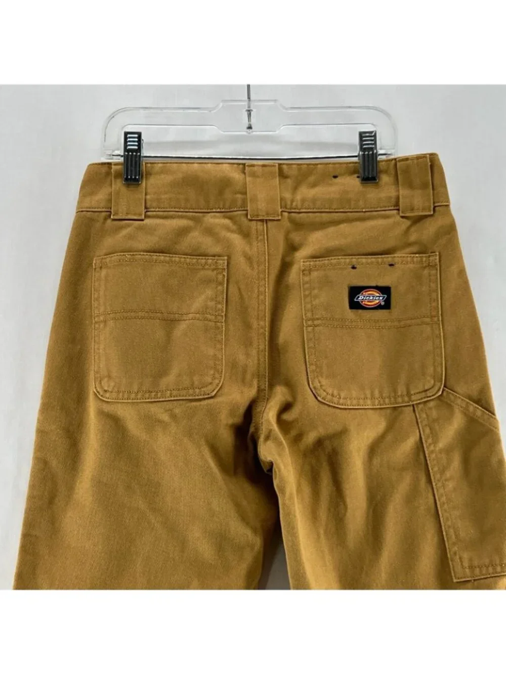 Dickies Carpenter Painter Utility Pants Girls Sz12 Mid Rise Straight Twill Brown
